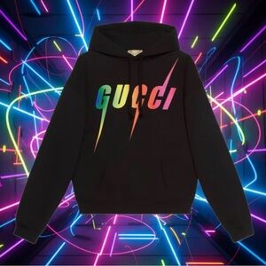 Gucci Multicolor lightening hoodie - Small